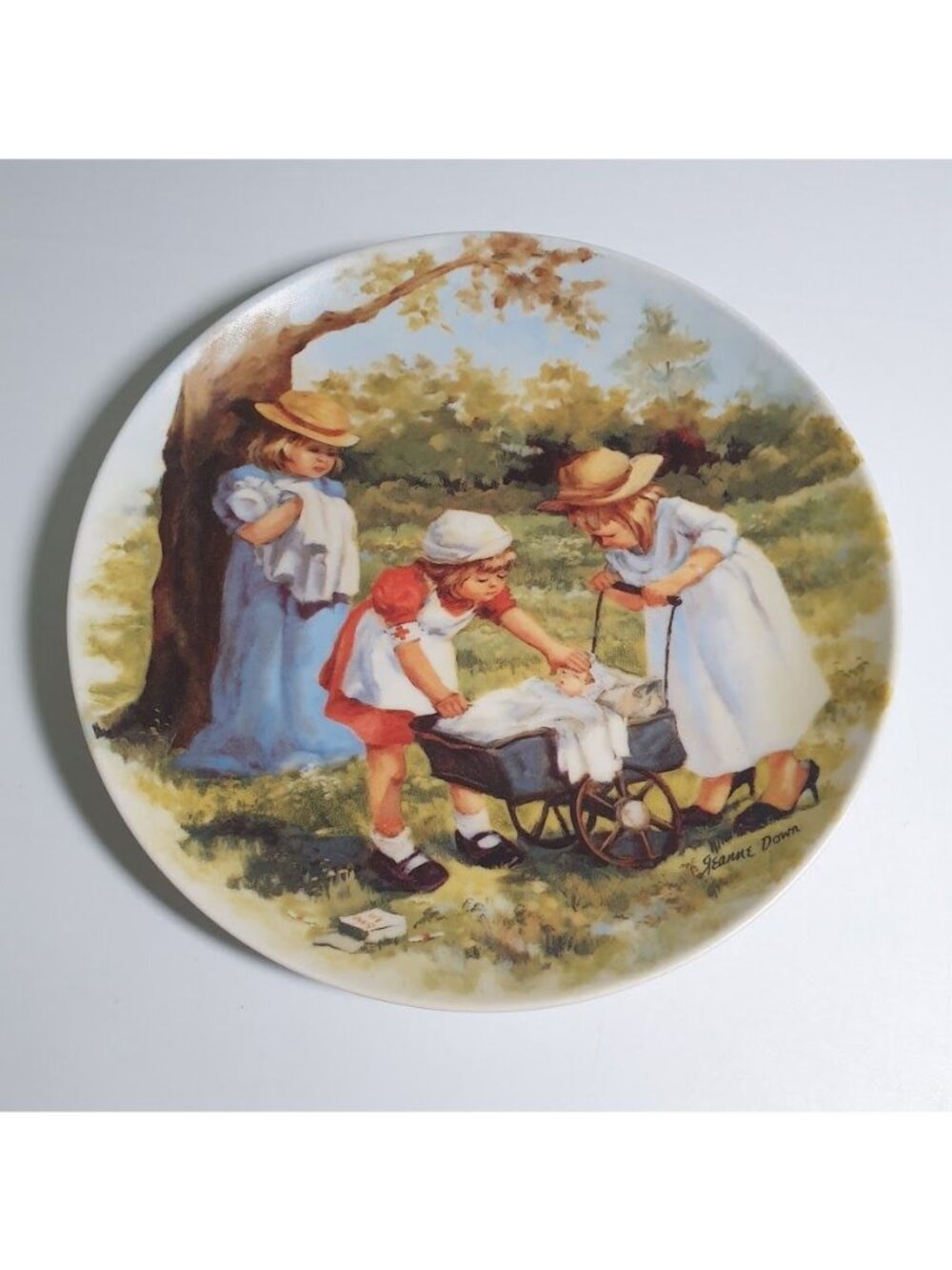 Jeanne Down Friends I Remember Edwin Knowles Plate Playing Nurse Limited Edition
